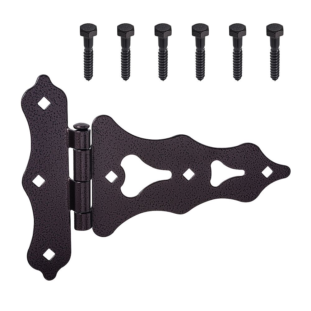 Everbilt 8Inch Hammered Bronze Decorative THinge 1pk The Home Depot Canada