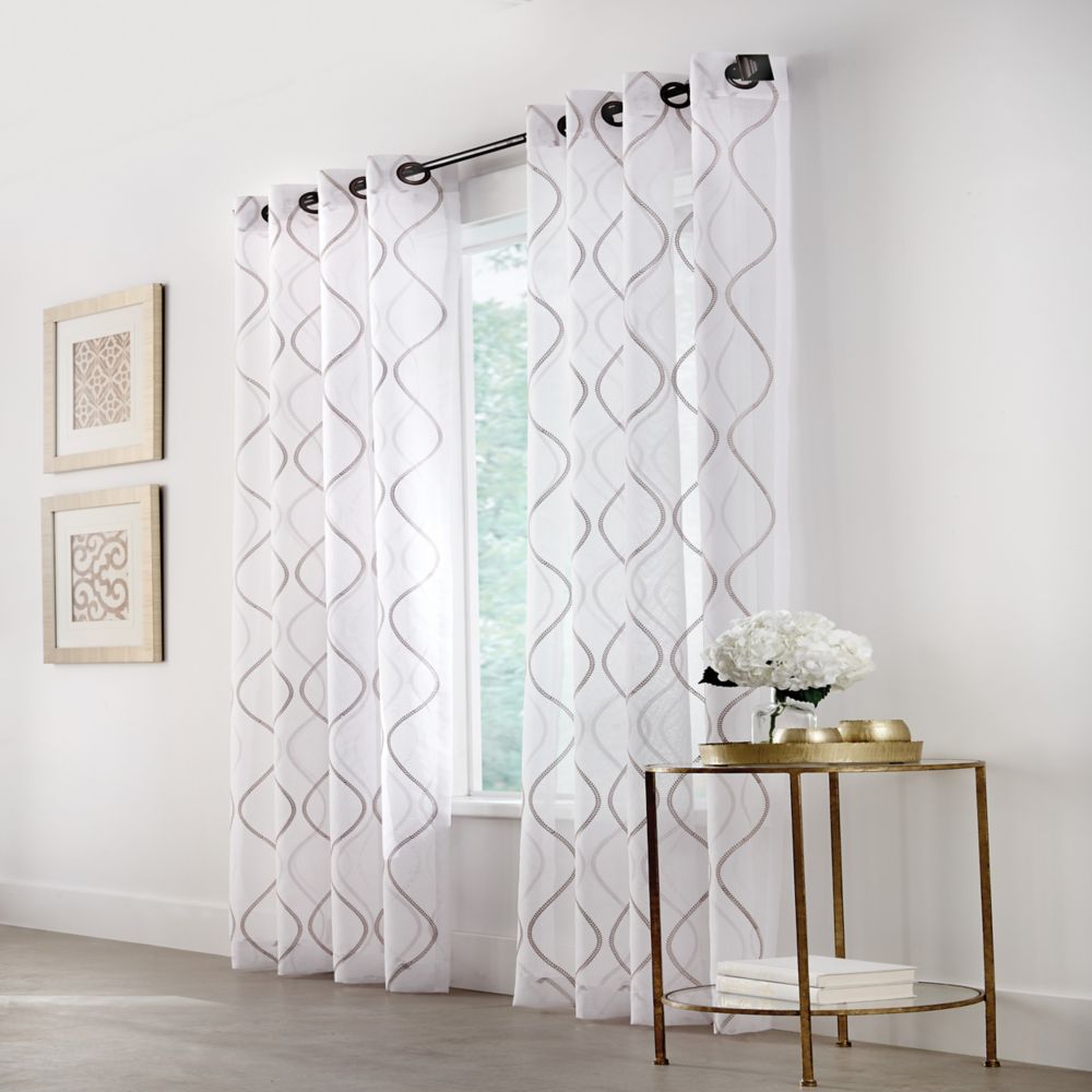 Home Decorators Collection Hourglass Sheer Grommet Curtain Panel - 54 ...