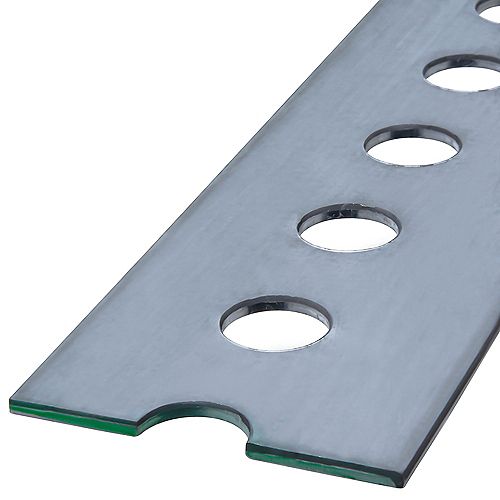 1-3/8 x 72-inch Slotted Steel Flat - Zinc Plated