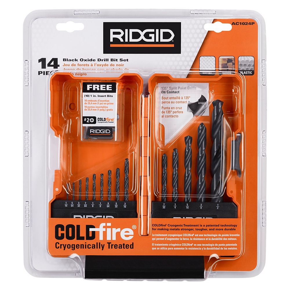 RIDGID Black Oxide Drill Bit Set (14Piece) The Home Depot Canada