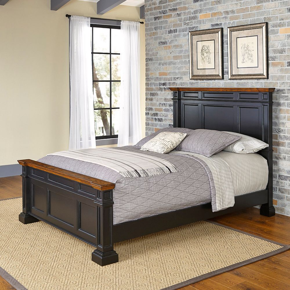Home Styles Americana Black Queen Bed The Home Depot Canada