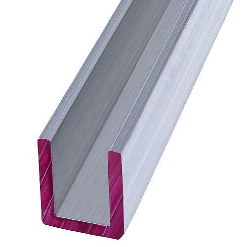 1/4 x 96-inch Aluminum Channel Plywood Trim