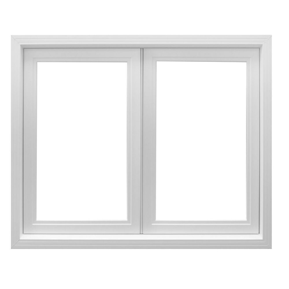 SOLENSIS 48 Inch X 48 Inch Vinyl Left-Hand Casement Window with 3 1/4 ...