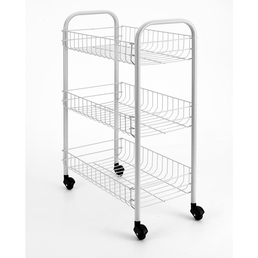 Metaltex Sienna Rolling Cart 3-Tier 41 X 23 X 63 CM | The Home Depot Canada