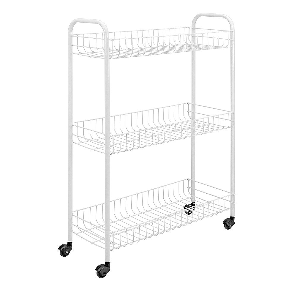 Metaltex Slim Rolling Cart 3Tier 56 X 23 X 84 CM The Home Depot Canada