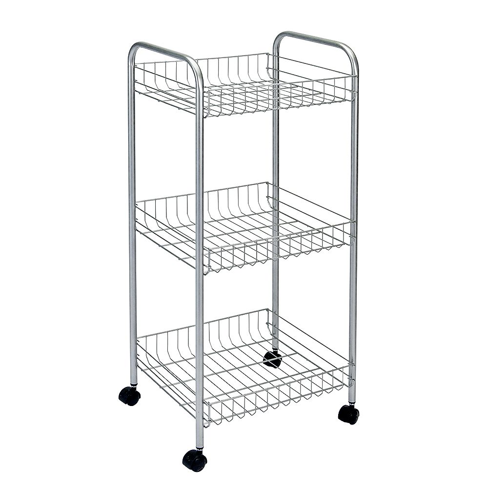 Metaltex Polytherm - Montreal Rolling Cart 3-Tier 34 X 34 X 85 CM | The ...