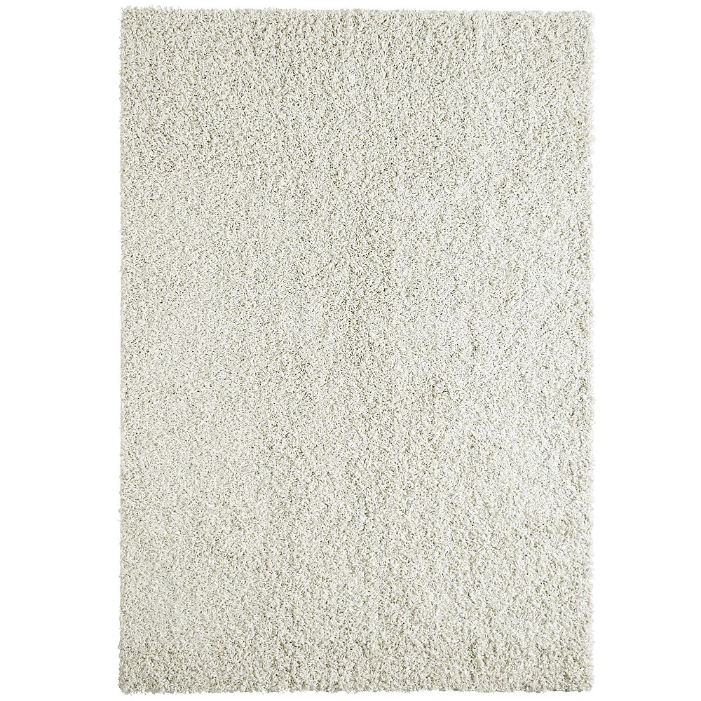 Lanart Rug Comfort Shag OffWhite 4 ft. x 6 ft. Rectangular Area Rug