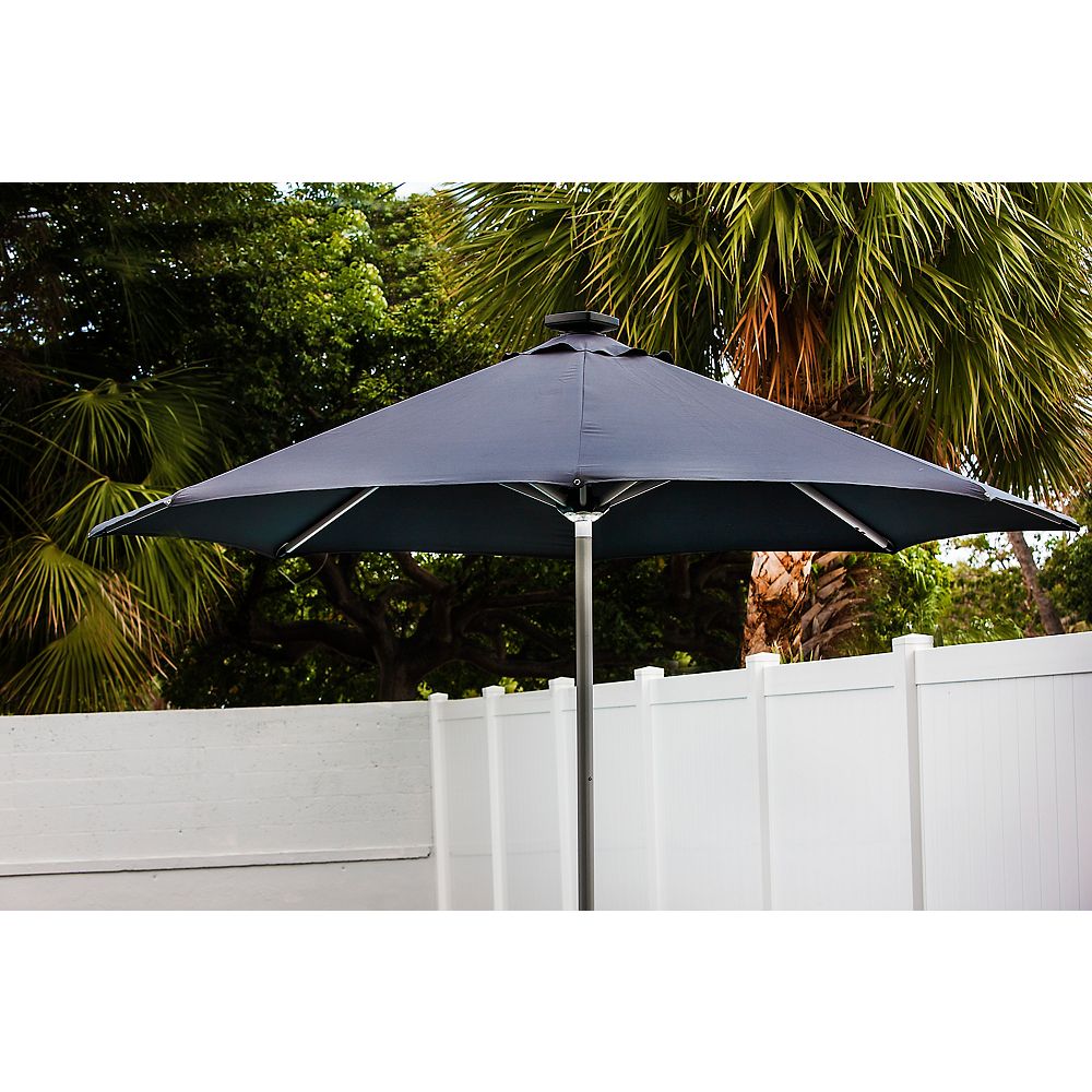 Patio Plus 10ft Remote Control Umbrella The Home Depot Canada