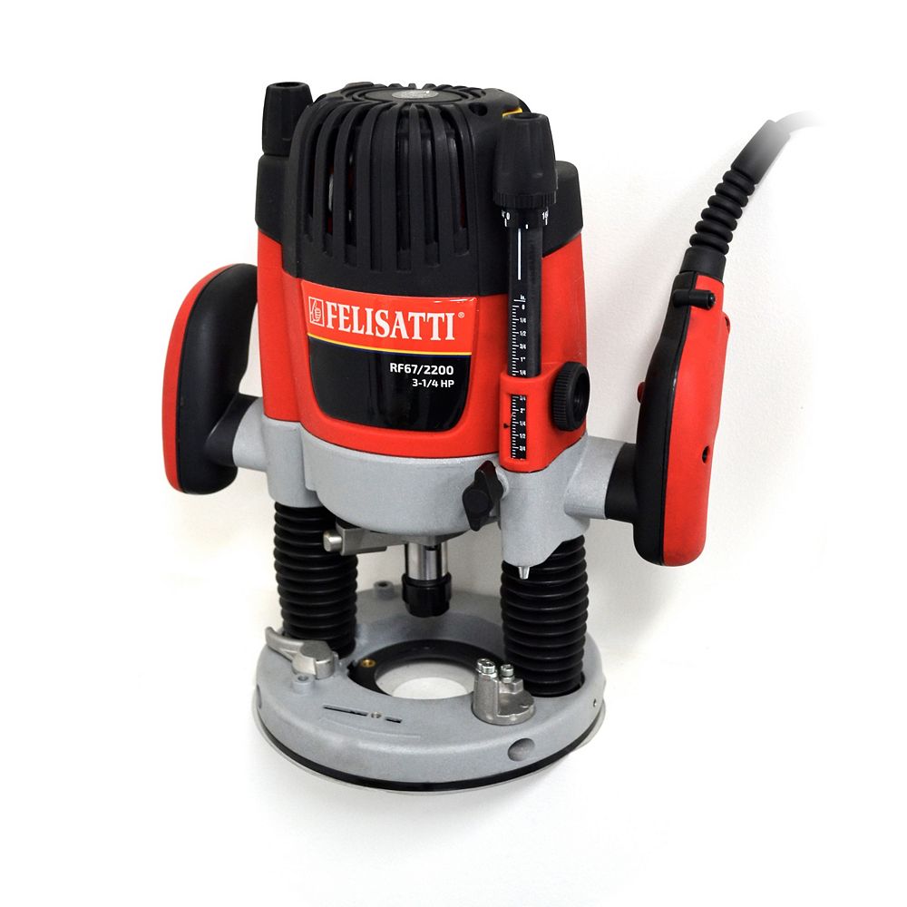 Felisatti 31/4 Hp Plunge Base Router With Above Table Adjustment The