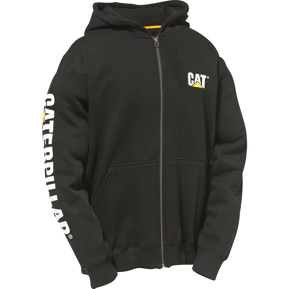 Download Caterpillar (CAT) Black Full Zip Hooded Sweatshirt M | The ...
