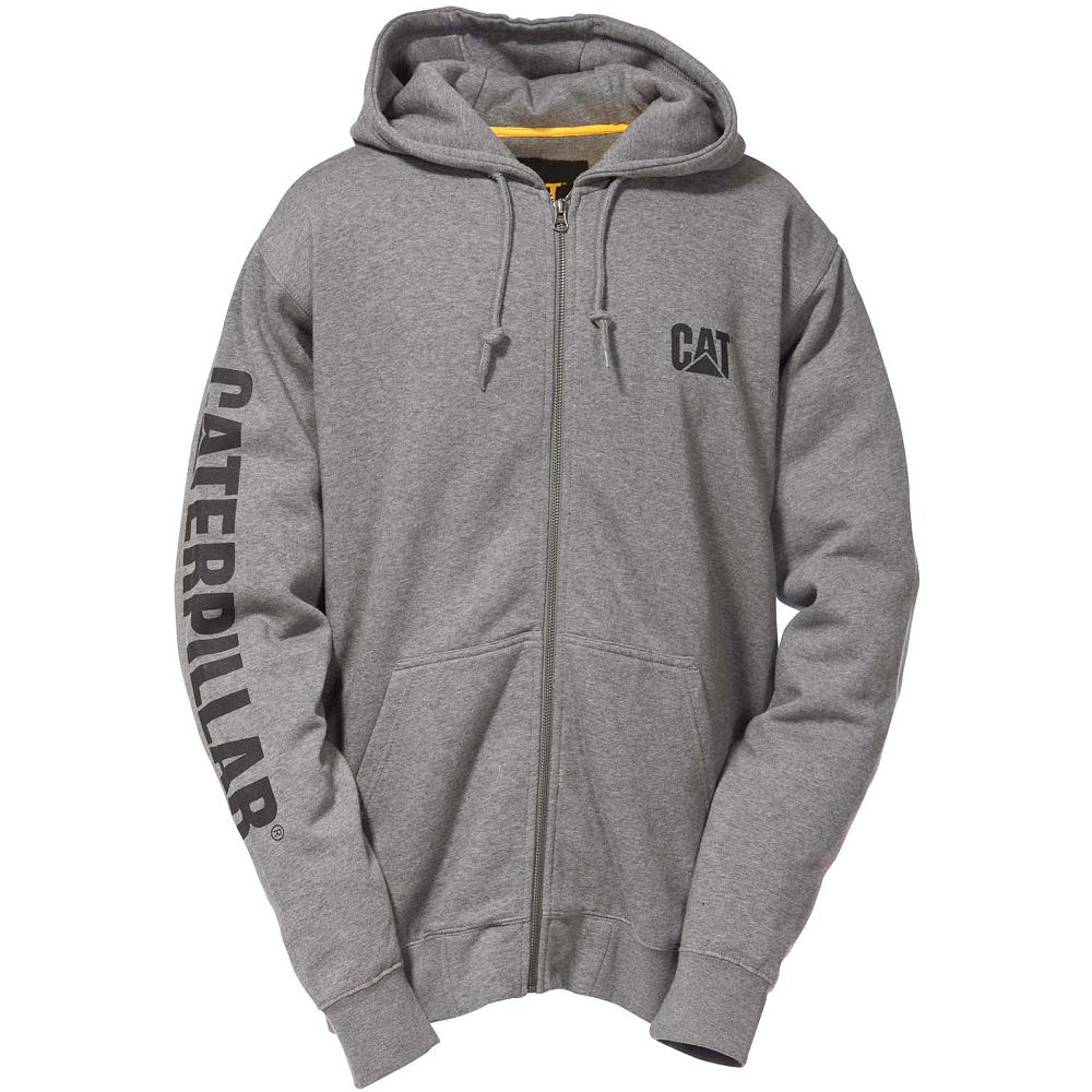 Caterpillar (CAT) Dk Grey Full Zip Hooded Sweatshirt XXL The Home
