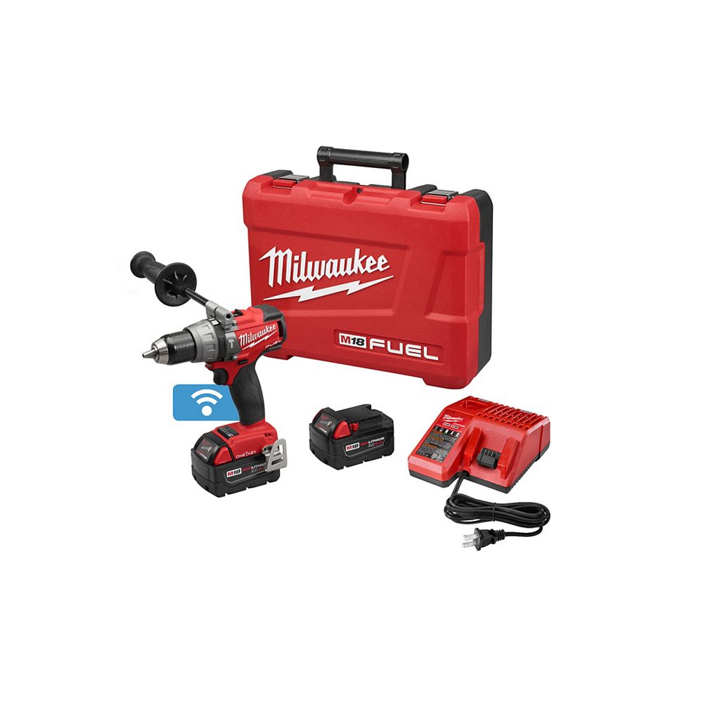 Milwaukee Tool M18 FUEL 1/2 Inch Hammer Drill/Driver with ONEKEY Kit