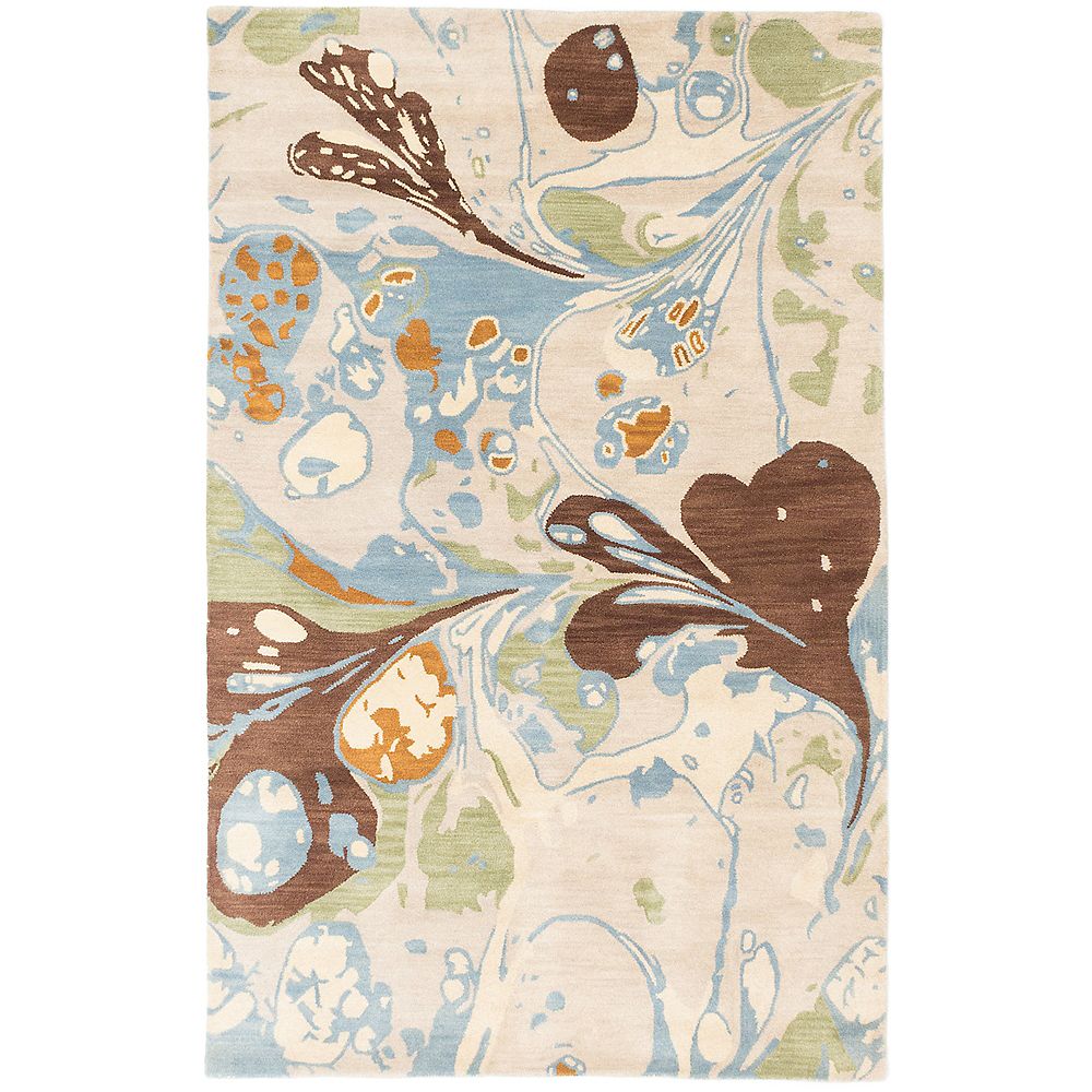 ECARPETGALLERY Impressions OffWhite 5 ft. x 8 ft. Rectangular Area Rug
