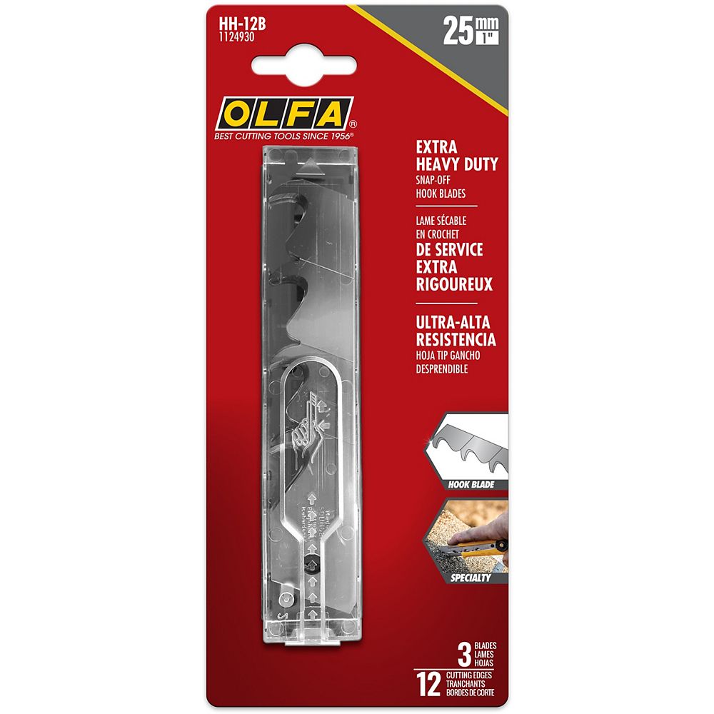 Olfa 25mm SnapOff Hook Blades, 3 pack The Home Depot Canada