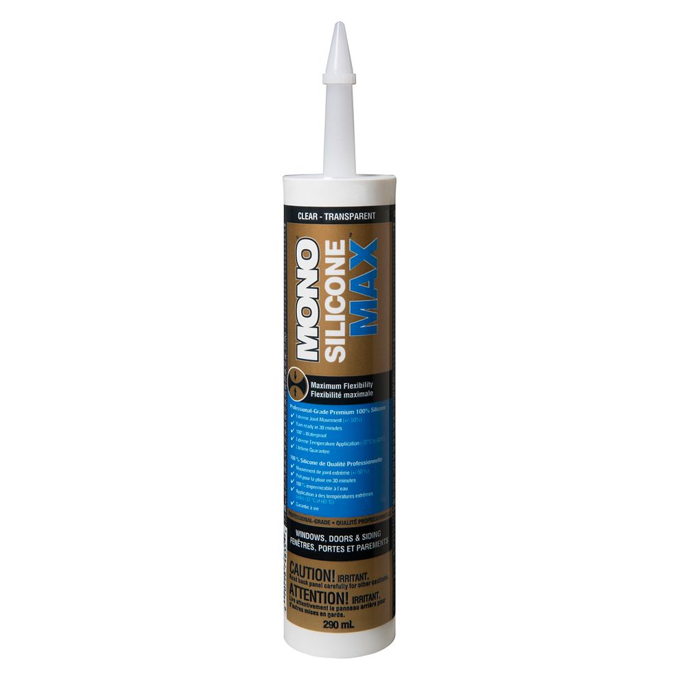 MONO Silicone Max pour Fenêtres et Portes Transparent 290ml Home Depot Canada