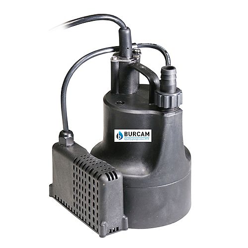 BURCAM 1/6 HP automatic submersible utility pump