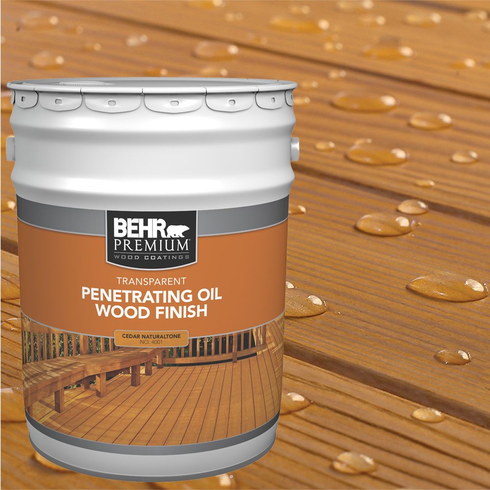 Behr Premium PREMIUM Transparent Penetrating Oil Wood Finish - Cedar ...