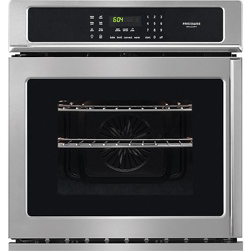 27-inch Single Electric Swing-Door Wall Oven with Convection in Smudge-Proof Stainless Steel