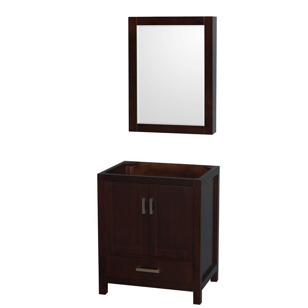 Wyndham Collection Sheffield 30inch Vanity with Medicine