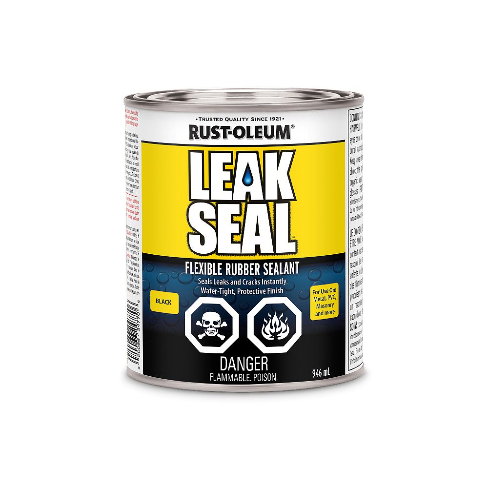 LeakSeal Scellant caoutchouc flexible noir, 946 ml Home Depot Canada(02)