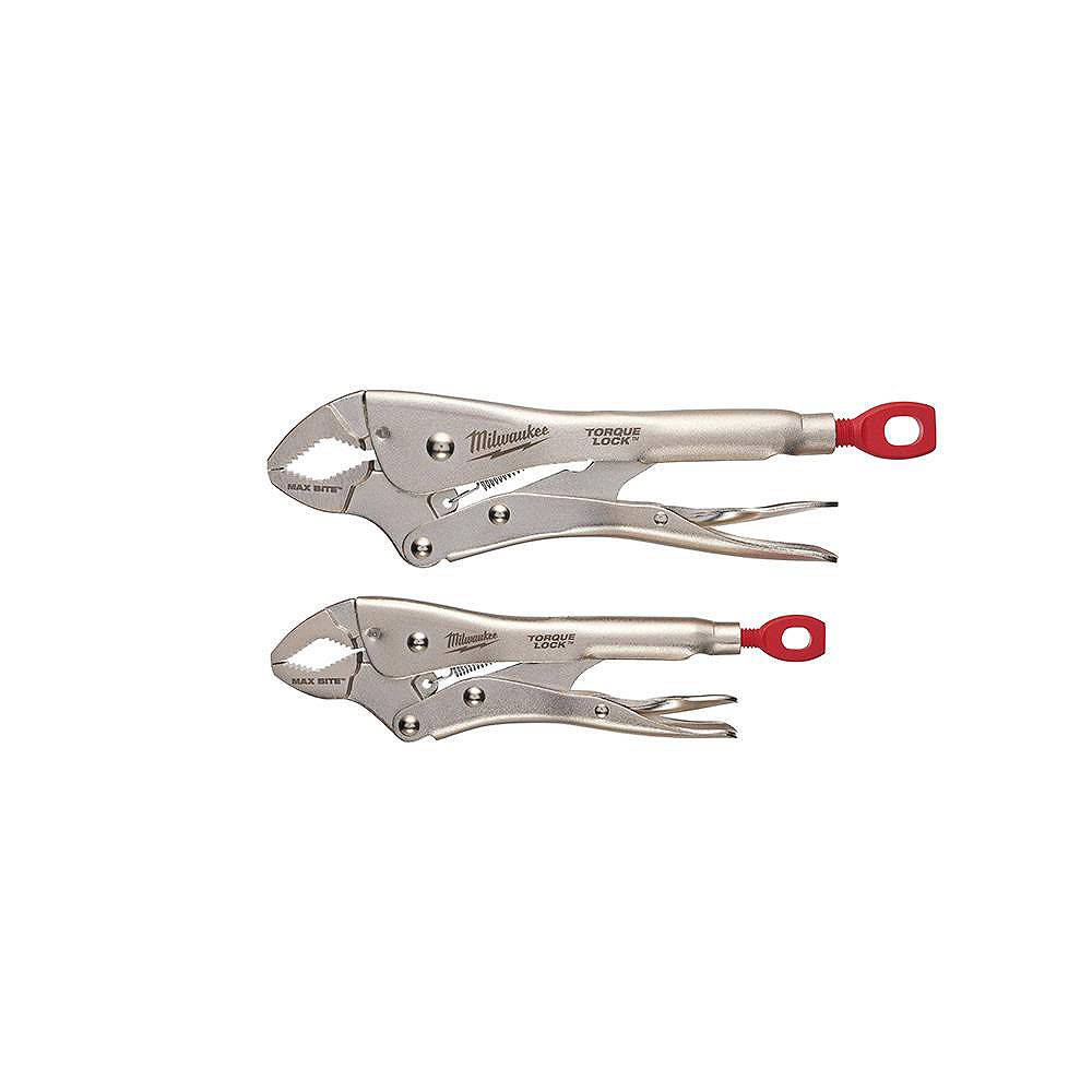 Milwaukee Tool 7 in. and 10 in. Curve Torque Lock Locking Pliers Set (2Piece) The Home Depot