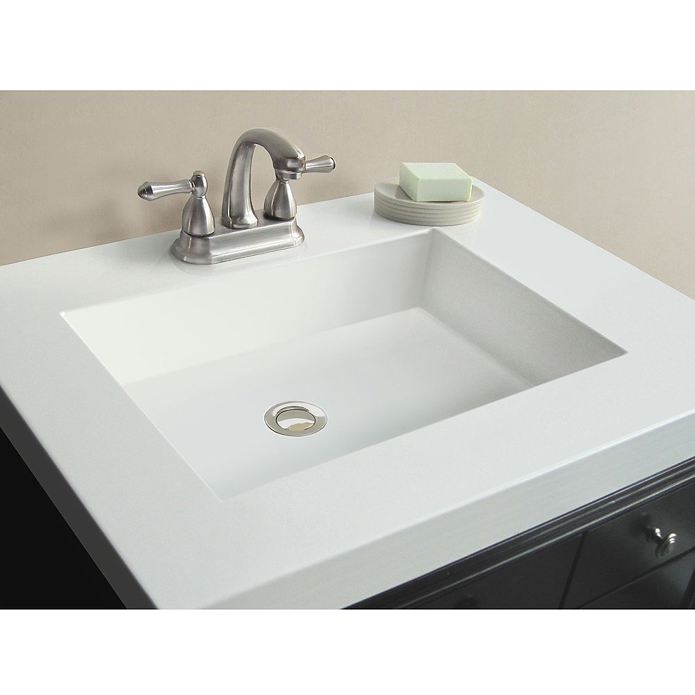 Magick Woods 31 Inch W X 22 Inch D Marble Vanity Top In White With Rectangle Bowl The Home Depot Canada Magick Woods 31 Inch W X 22 Inch D Marble Vanity Top In White With Rectangle Bowl The Home Depot Canada