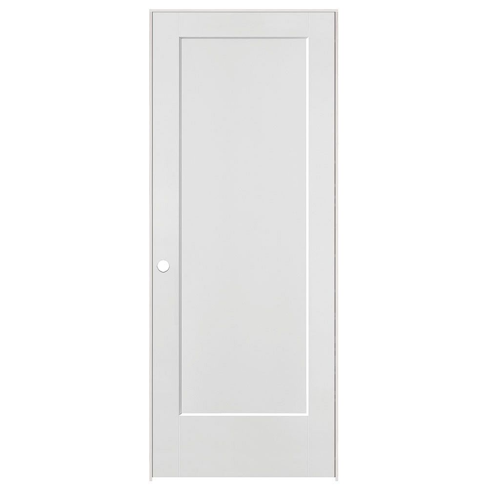 Masonite Porte Premontee Lincoln Park A 1 Panneaux Carres Lisses 32 X 80 A Droite Home Depot Canada