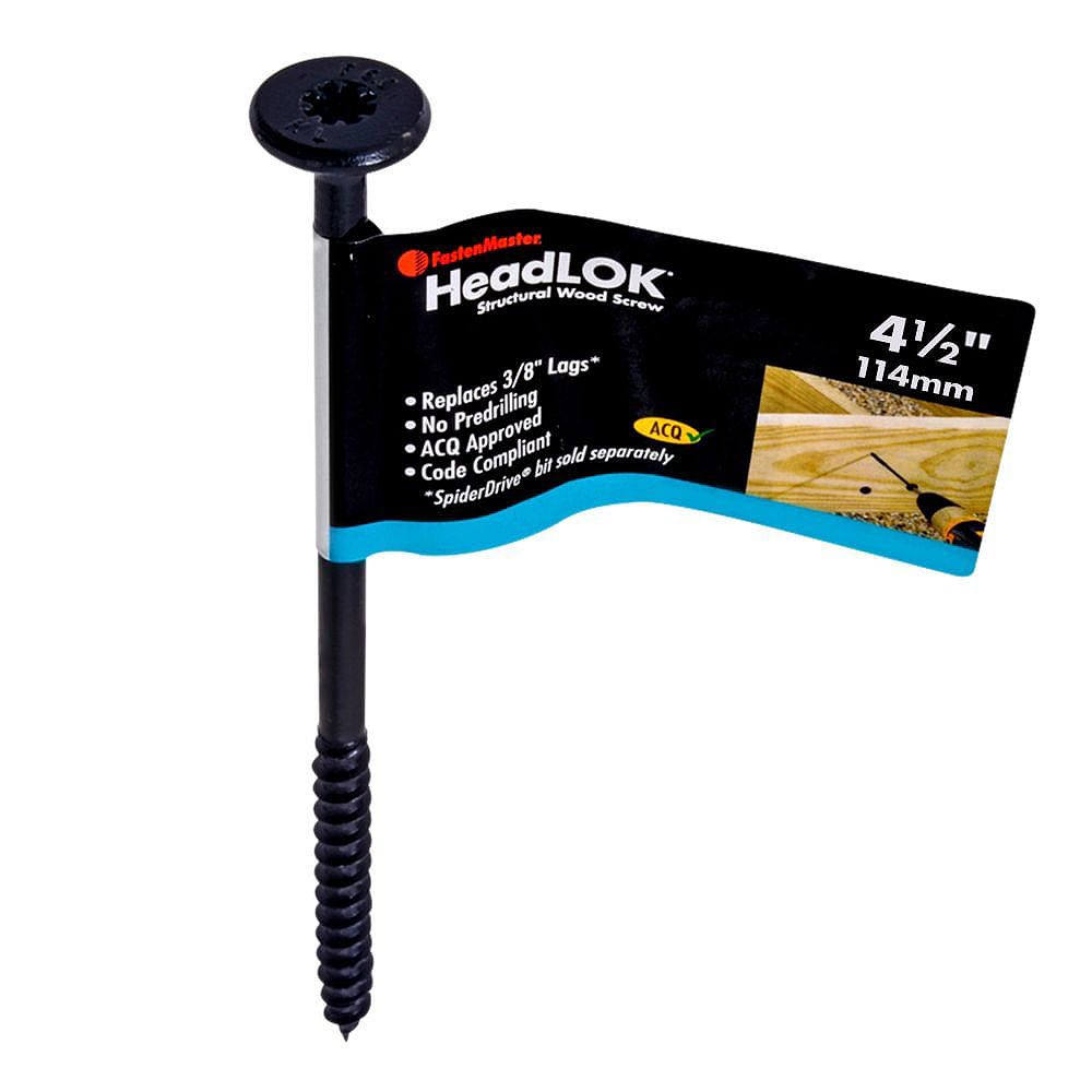 FastenMaster 3 x 41/2inch Flat Head SpiderDrive(TM) HeadLOK(R) Structural Wood Screw in