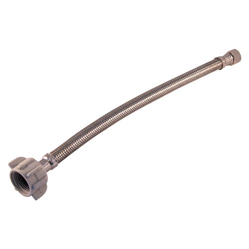 Flexible Connector For Toilet Stainless Steel 3/8 Inch Comp. x 7/8 Inch Ballcock x 16 inch