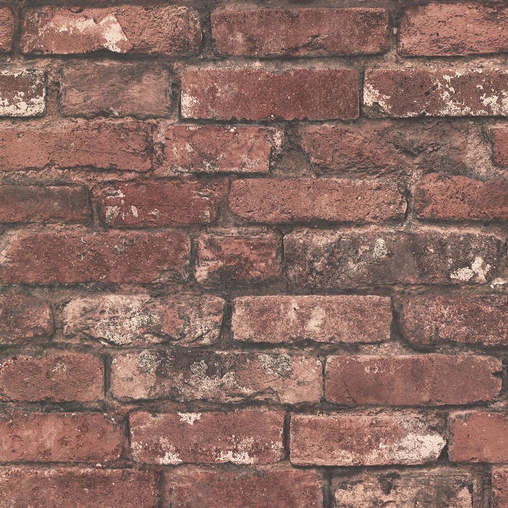 Beacon House Brickwork Rust Exposed Brick Texture Wallpaper The Home Depot Canada