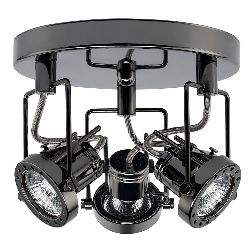 Hampton Bay 3Light Halogen Ceiling Light in Gun Metal The Home Depot