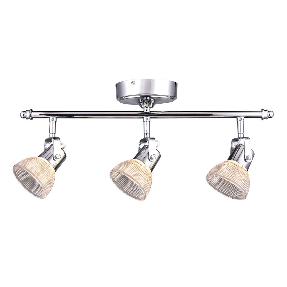 Hampton Bay 3Light Directional LED Track Light Fixture in Chrome with