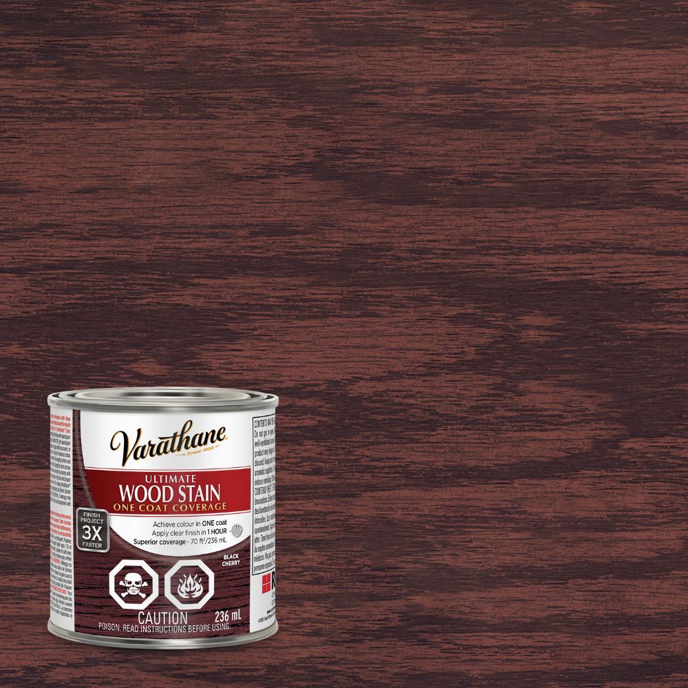 Varathane Ultimate Oil Based Interior Wood Stain In Black Cherry 236   P 1001003786 