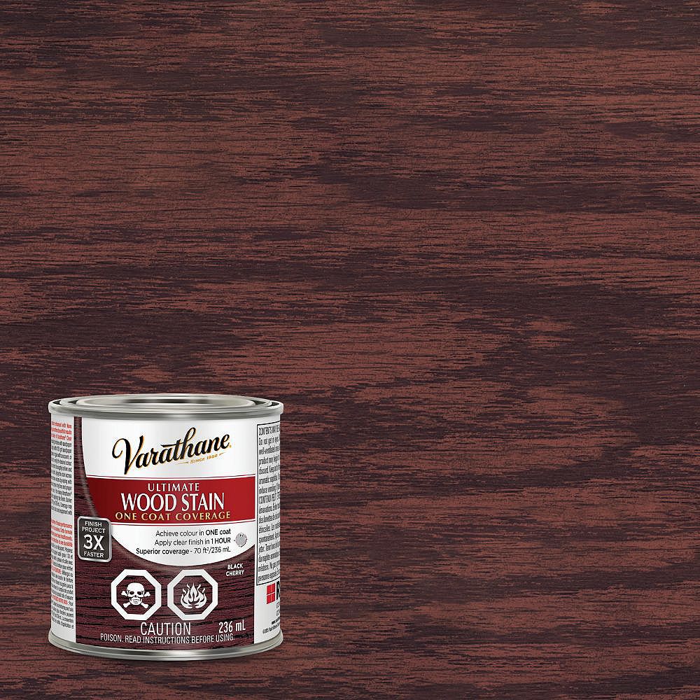 Varathane Ultimate Oil-Based Interior Wood Stain in Black Cherry, 236