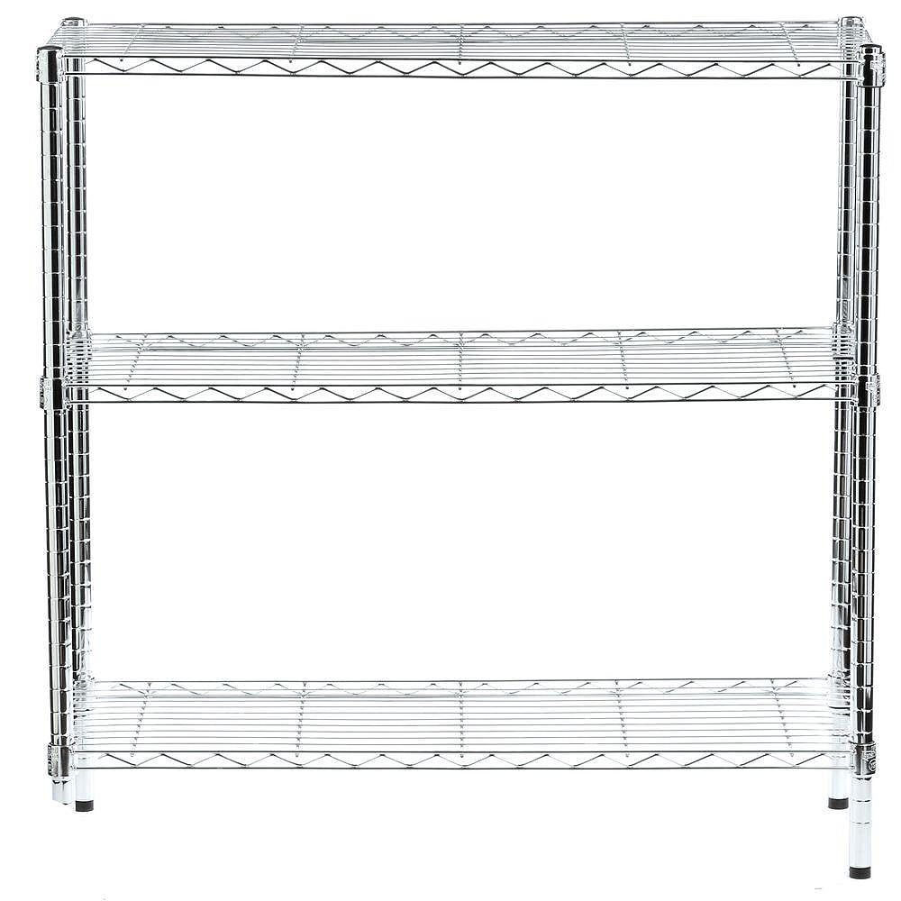 HoneyCanDo 36inch H x 36inch W x 14inch D 3Shelf Shelving Unit in