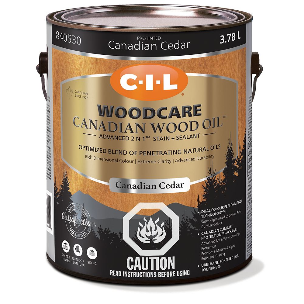 CIL Woodcare Canadian Wood Oil - Canadian Cedar 3.78 L-840530 The 