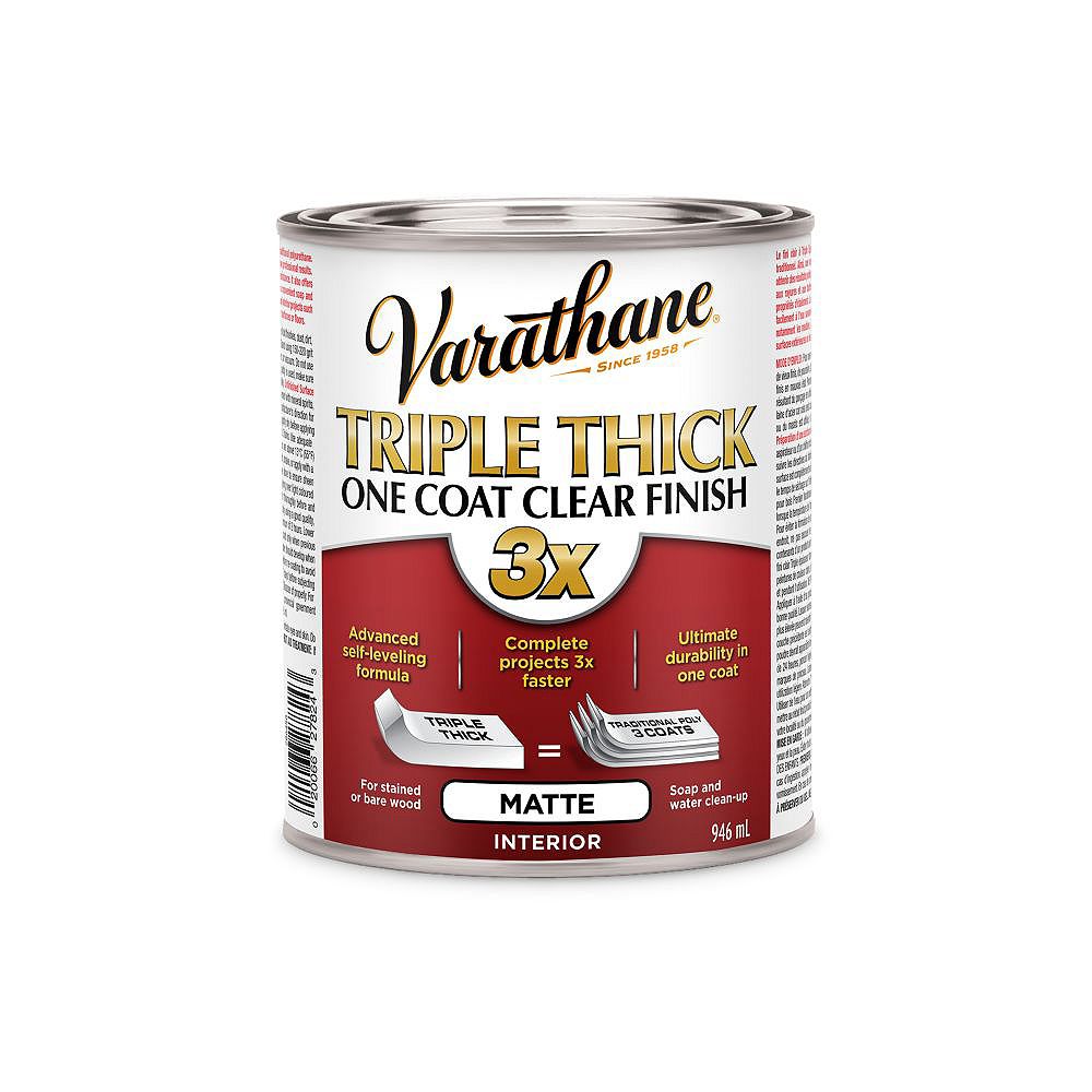 Varathane 3X Triple Thick Interior One Coat WaterBased Clear Finish in