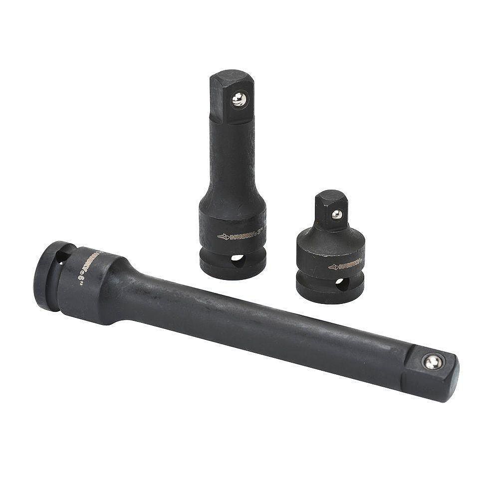 Husky 1/2 inch Drive Wheel Protector Impact Socket Set (3Piece) The