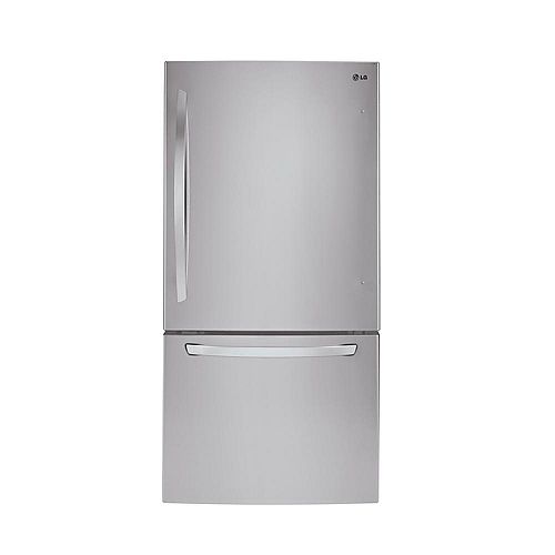 30-inch W 22 cu. ft. Bottom Freezer Refrigerator in Stainless Steel