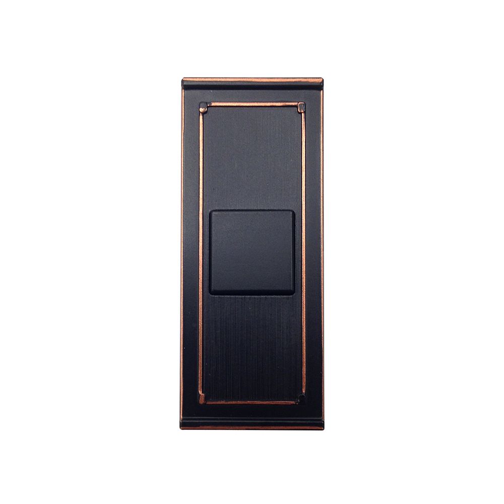 Hampton Bay Wireless Door Bell Push Button, Mediterranean Bronze The