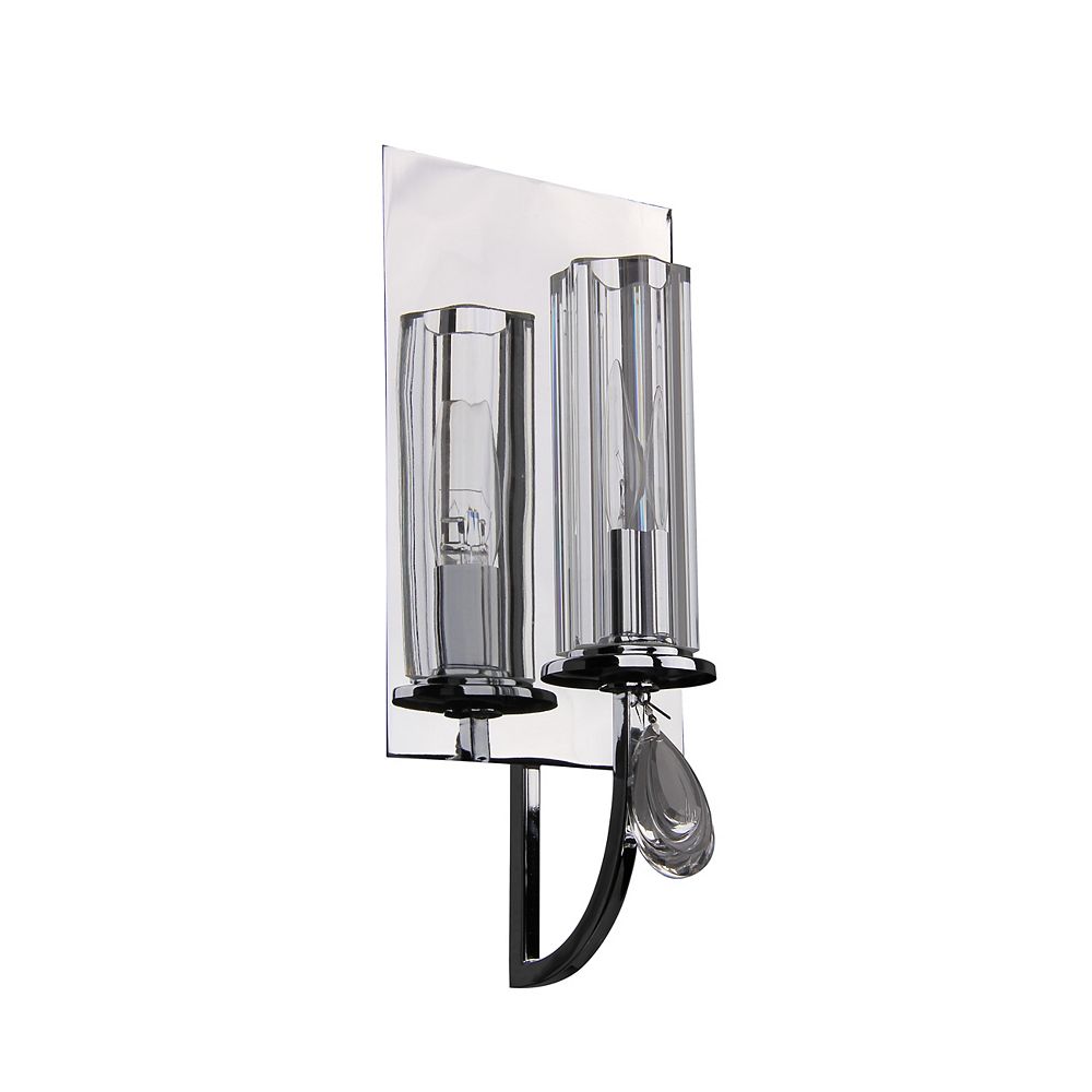 Shawson Lighting 1 light Wall Sconce, Chrome Finish The Home Depot Canada
