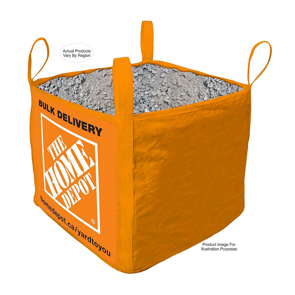 bags of crushed stone