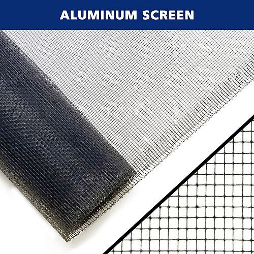 36-inch W x 84-inch H Aluminum Insect Screen in Black