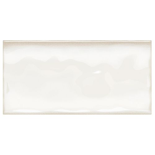 Structured Effects Minimal White 3 Inch x 6 Inch Glazed Ceramic Wall Tile