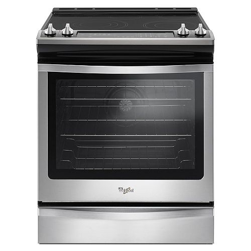 6.4 cu.ft. Slide-In Electric Range with Self-Cleaning True Convection Oven in Stainless Steel