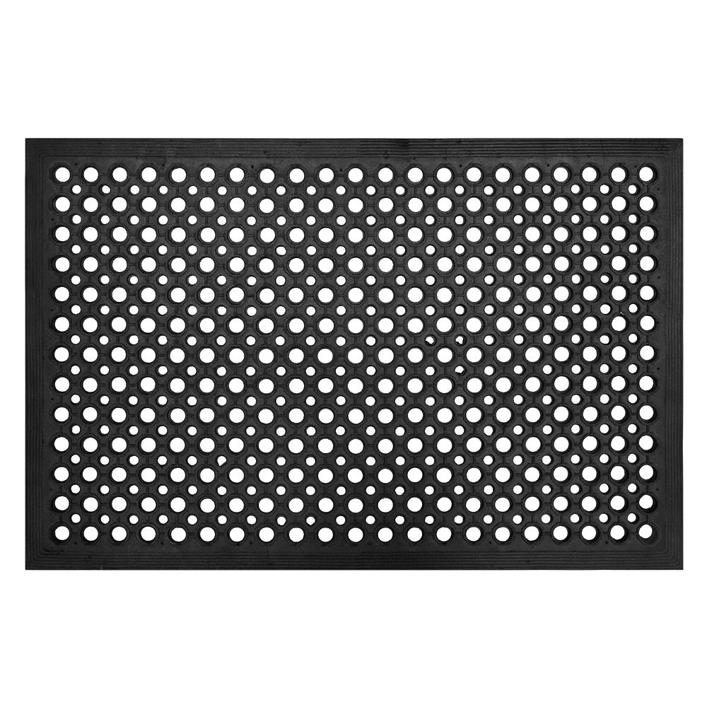 Trafficmaster Anti Fatigue 2 Ft X 3 Black Rubber Ramp Mat The Home Depot Canada Black Rubber Ramp Mat