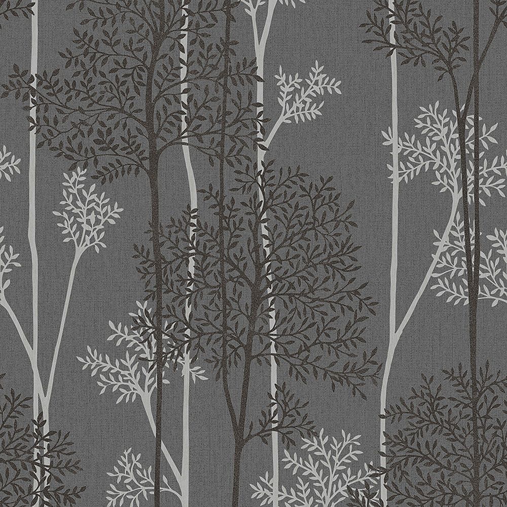 Superfresco Easy Eternal Charcoal and Silver Removable Wallpaper The