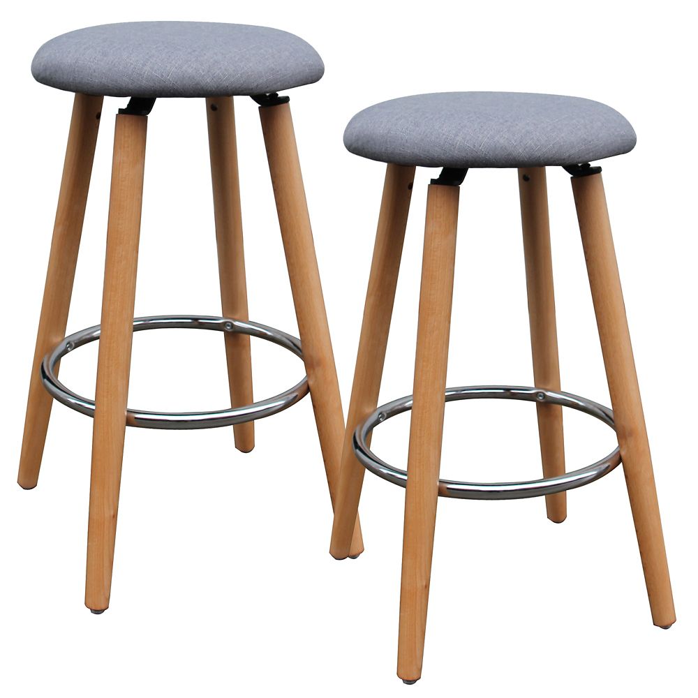 Nspire Etta Solid Wood Contemporary Backless Armless Bar Stool With   P 1001007489 