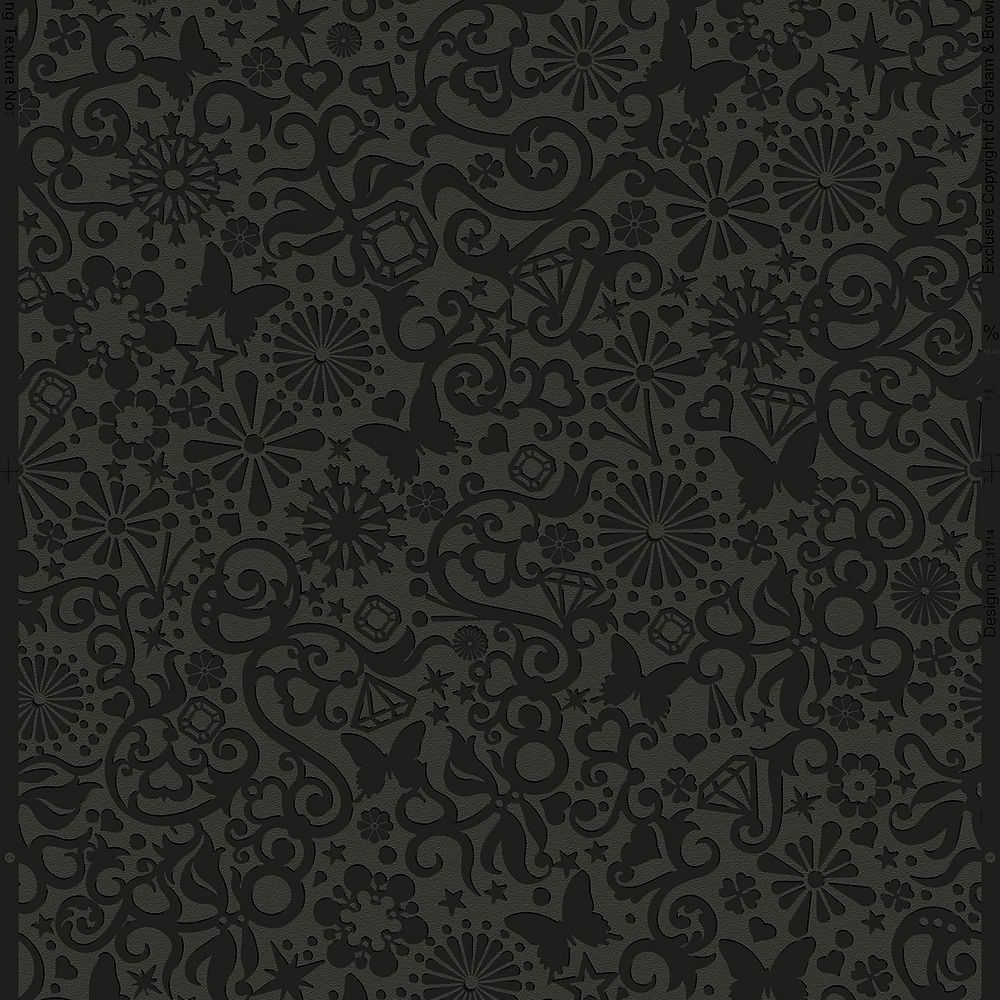 Graham Brown Petit Papillon Black Wallpaper The Home Depot Canada