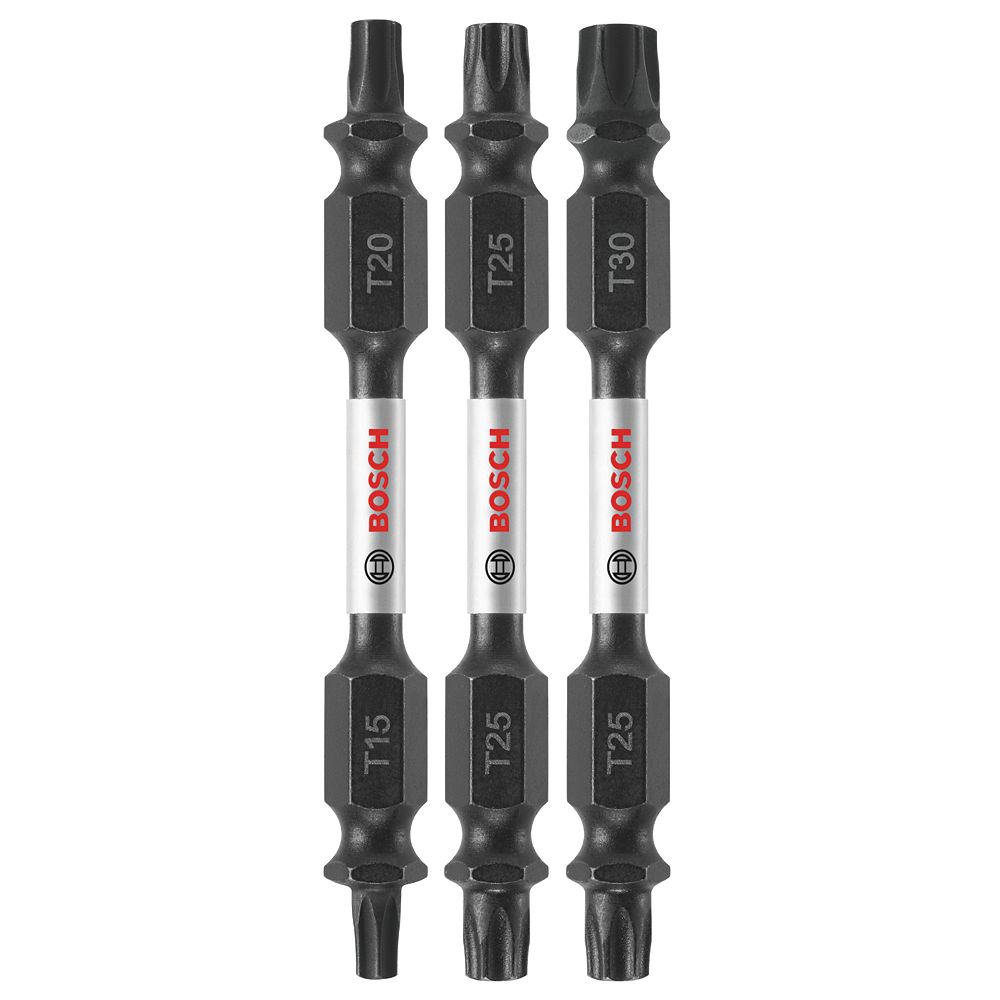 Bosch 3Piece Impact Tough 2.5 Inch Torx DoubleEnded Bit Set The